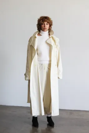 1990's ivory trench coat | VINTAGE