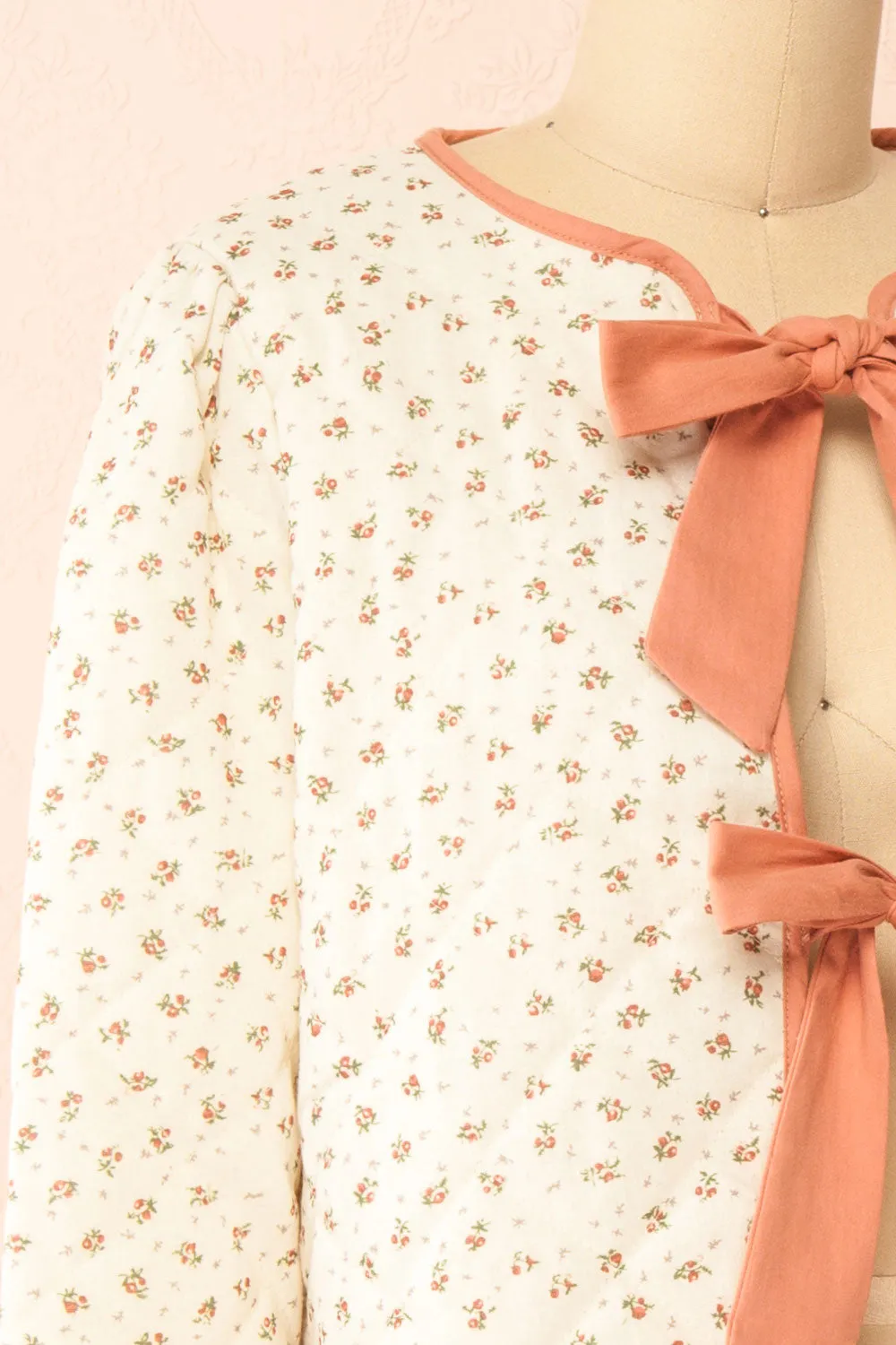 Alaisima | Floral Quilted Jacket w/ Bows