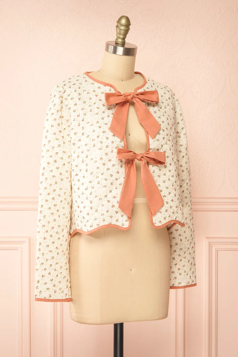Alaisima | Floral Quilted Jacket w/ Bows