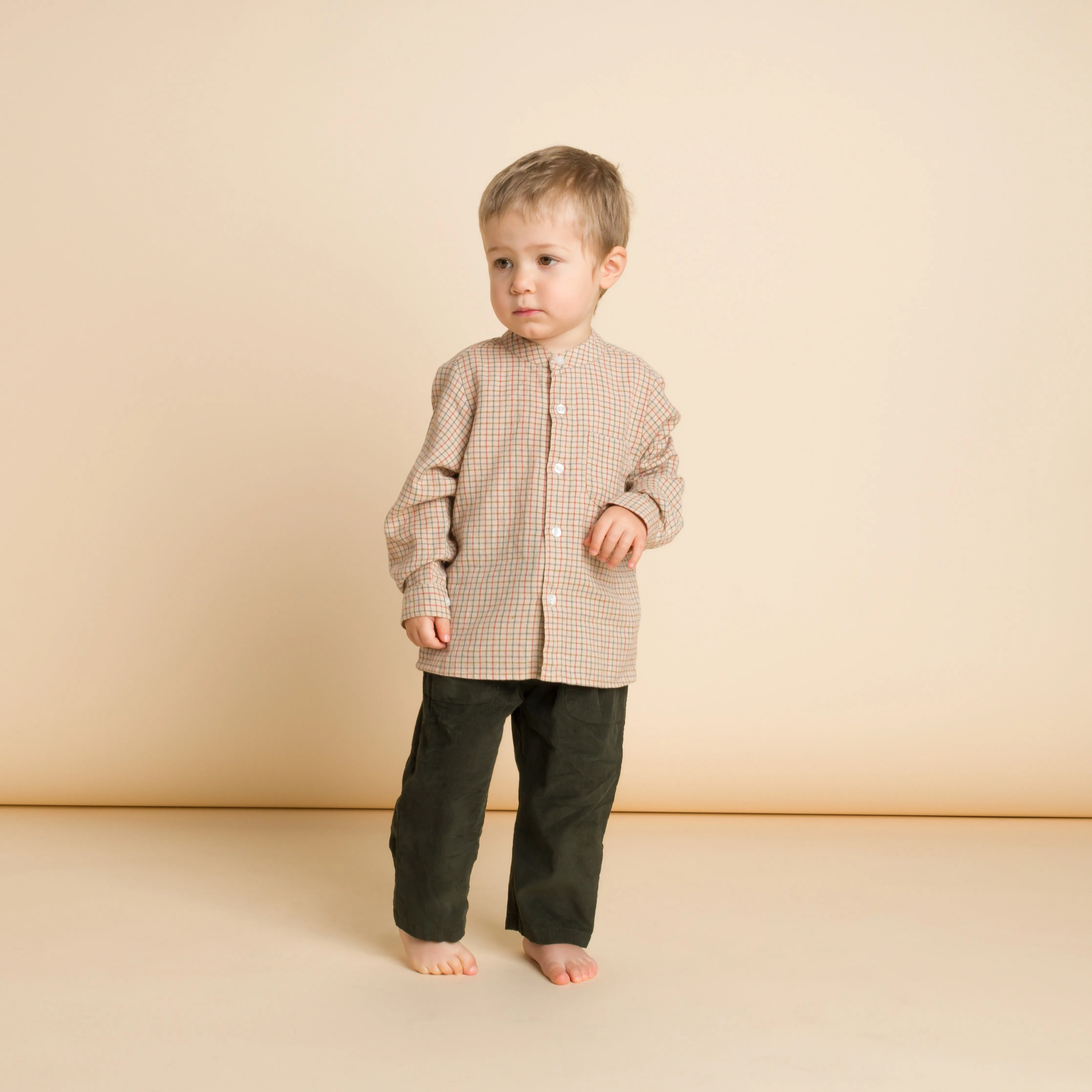 Boys Pine Green Corduroy Pants