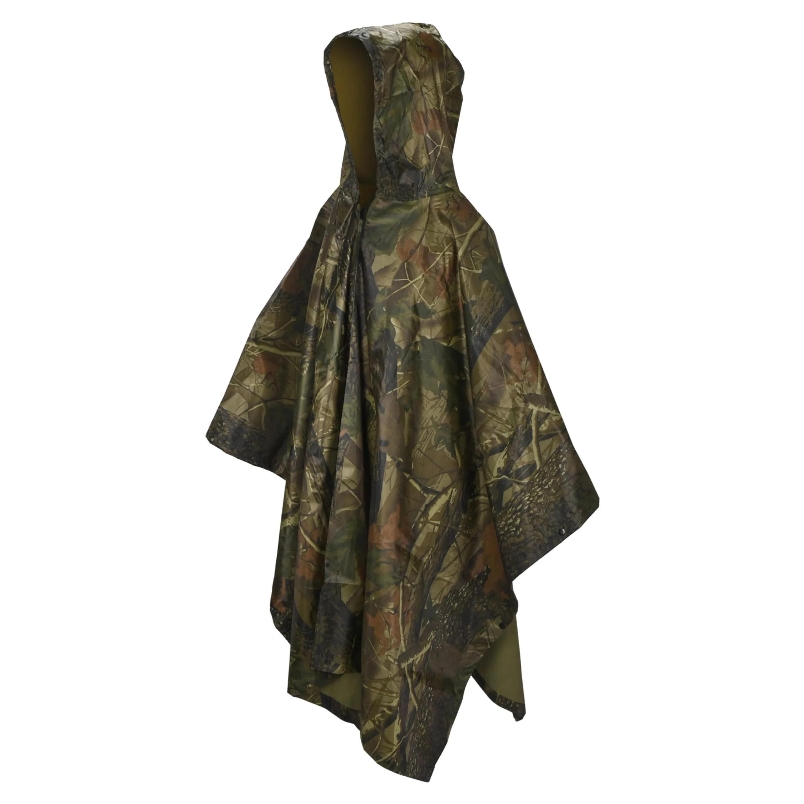 Camo Rain Poncho - Versatile Polyester Ponchos For Men And Women - One Size Fits