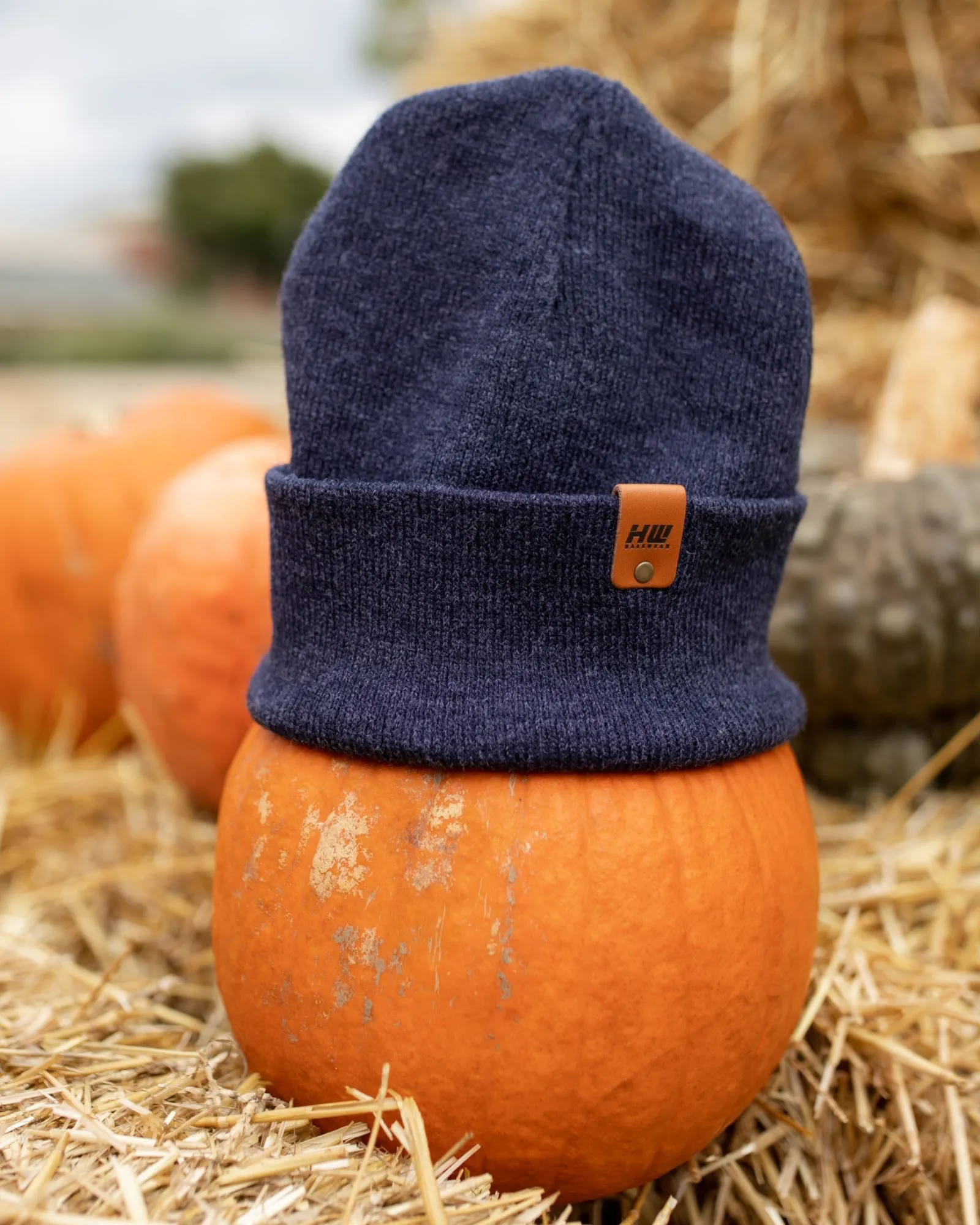 CTD102 HAAKWEAR Knit Cuffed Beanie / Hat - Denim Blue, Made in USA