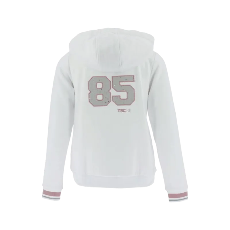 Equithème - Sweat zippé à capuche Olol blanc