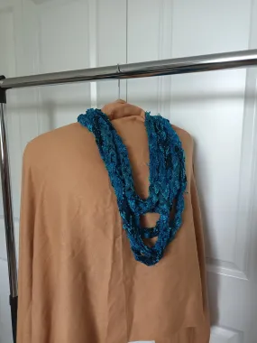 Multibraid fashion scarf in Teal