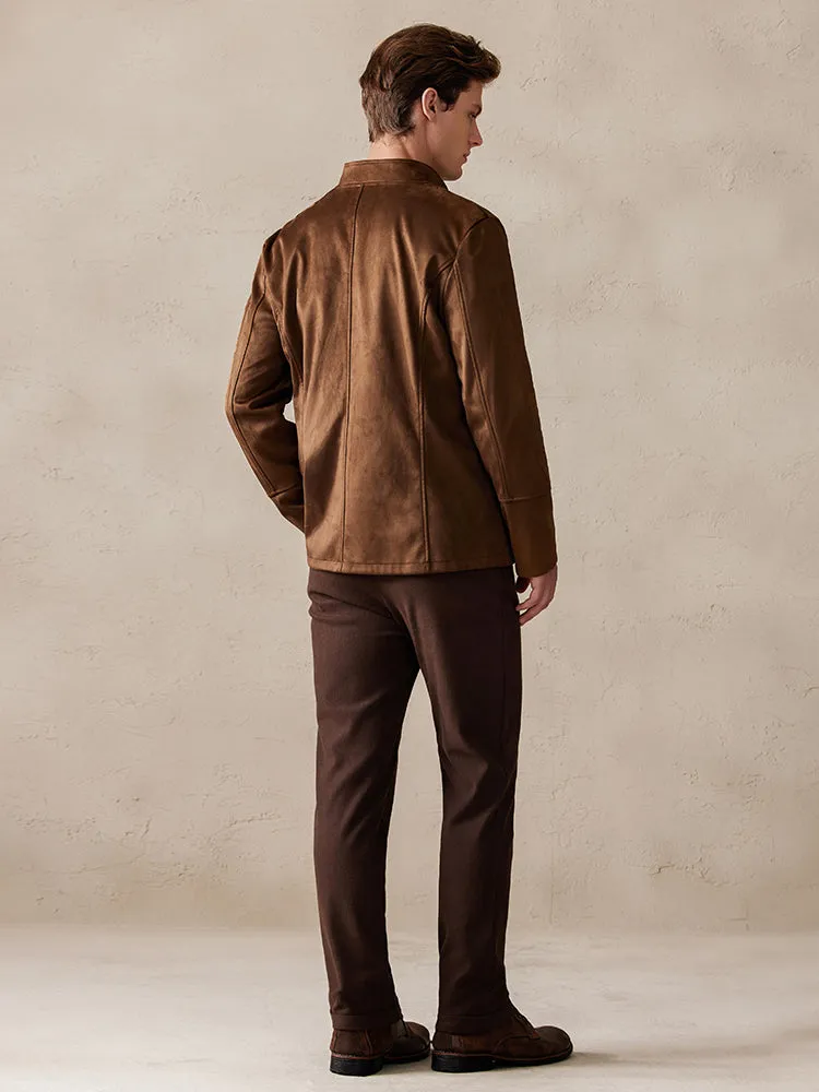 Stylish Suede Blazer Jacket