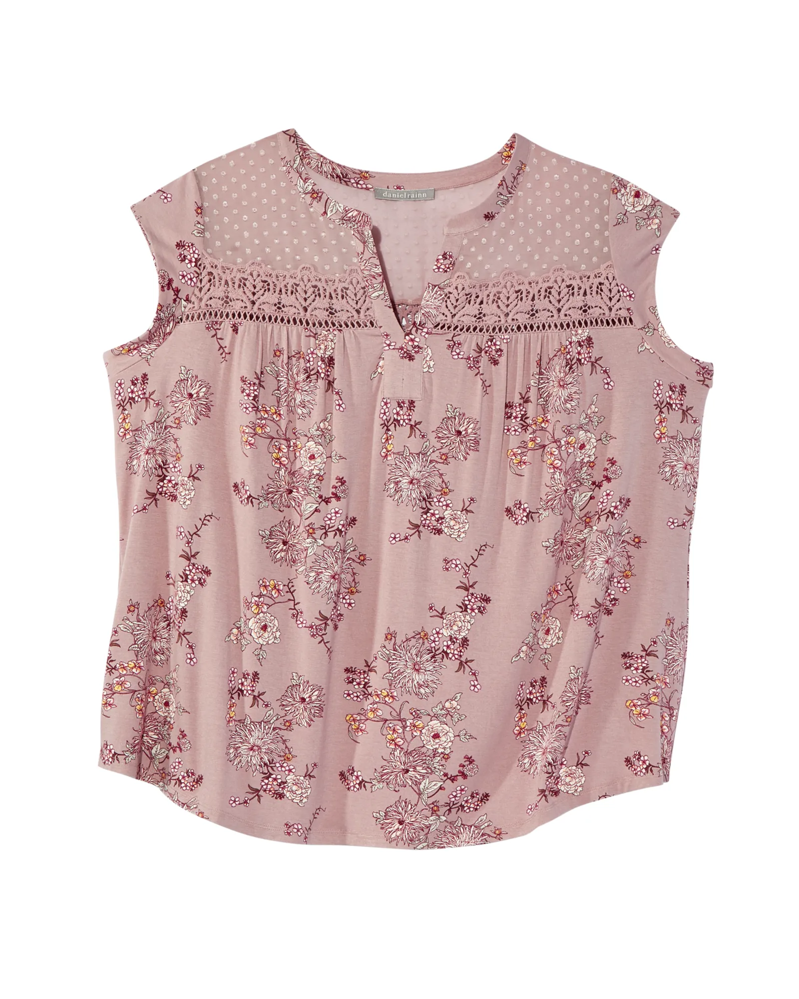 Vivia Printed Knit Top | Pink / Lilac