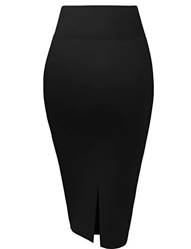 Womens Pencil Skirt for Office Wear KSK43584 1139 BLACK L
