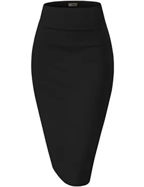 Womens Pencil Skirt for Office Wear KSK43584 1139 BLACK M